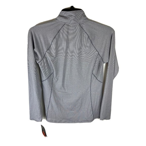 New RBX Size Medium Active Fleece 1/4 Zipper Pullover Mock Neck Long Sleeve Gray - Picture 2 of 9